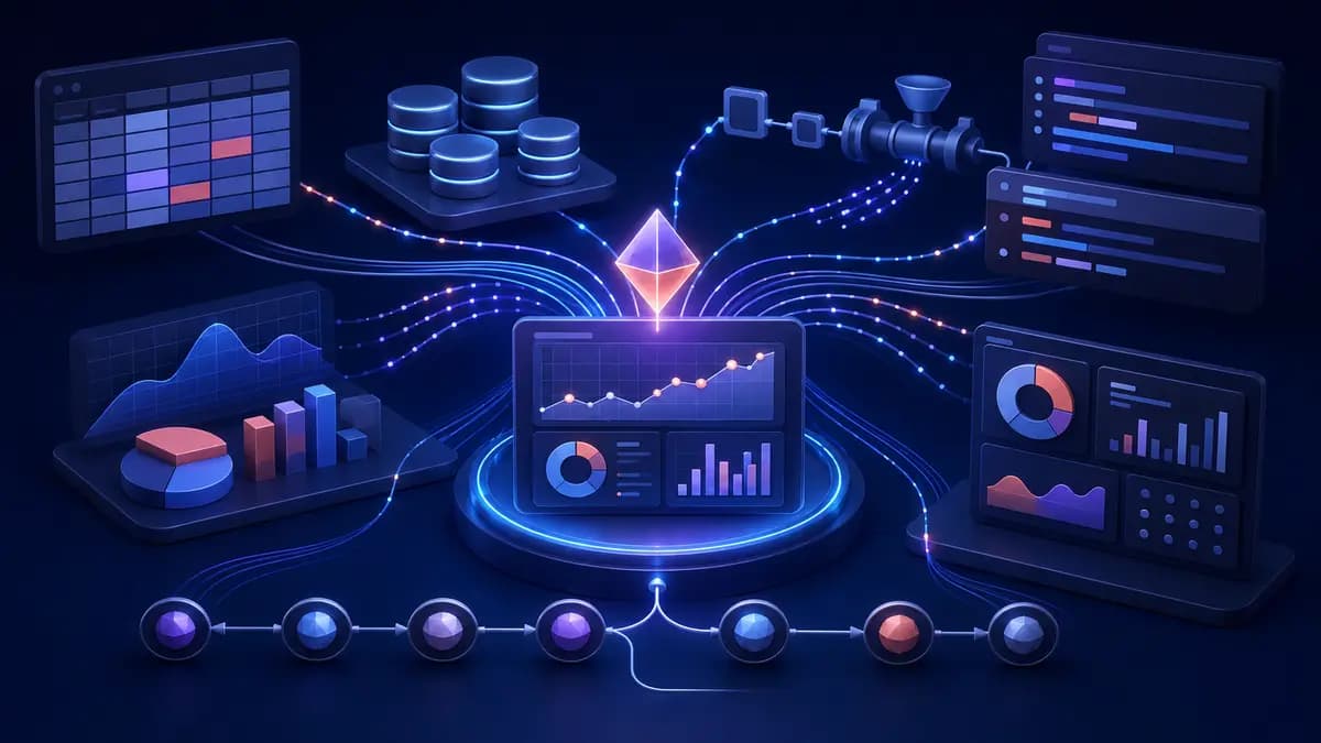 Ferramentas de análise conectando planilhas, bancos, código, estatística e dashboards