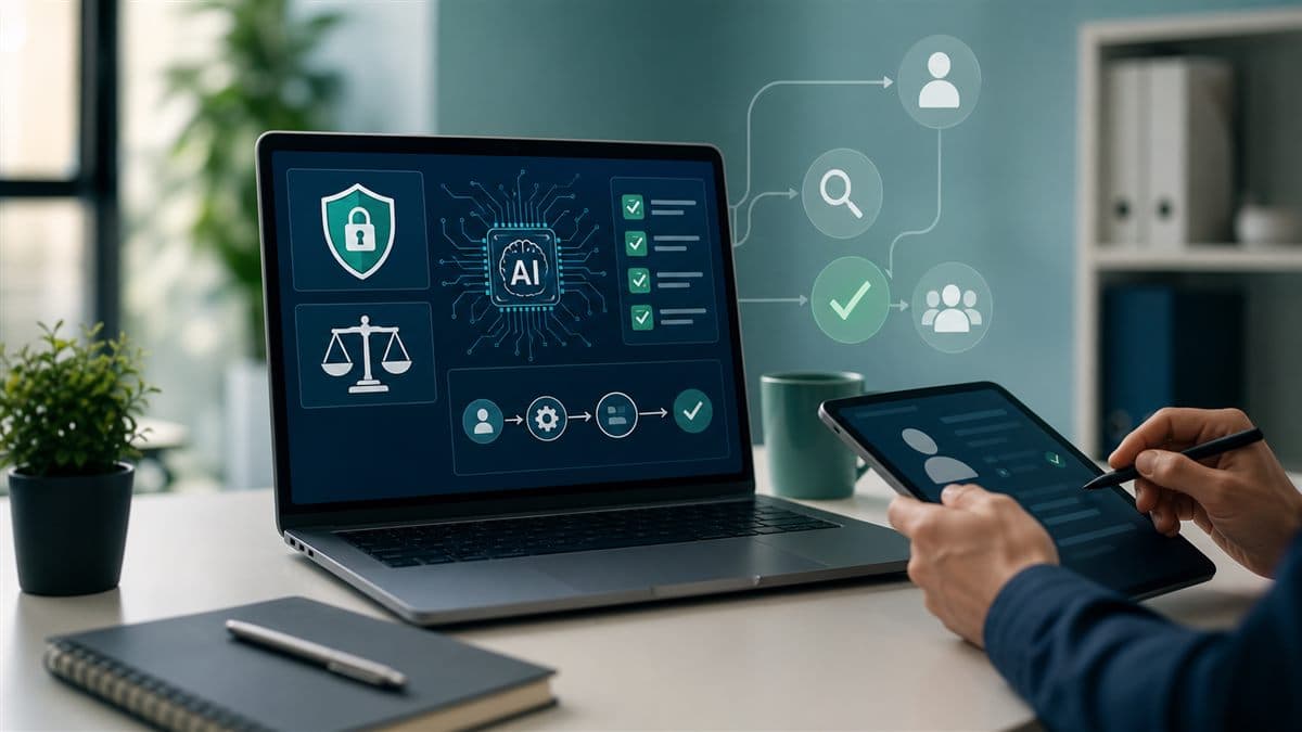 IA responsável com privacidade, revisão humana e transparência visual