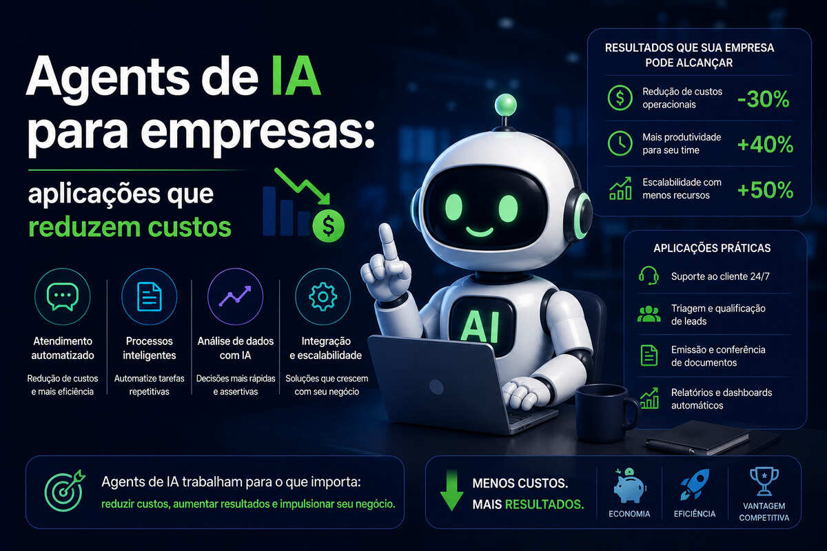 Agents de IA para empresas aplicações que reduzem custos