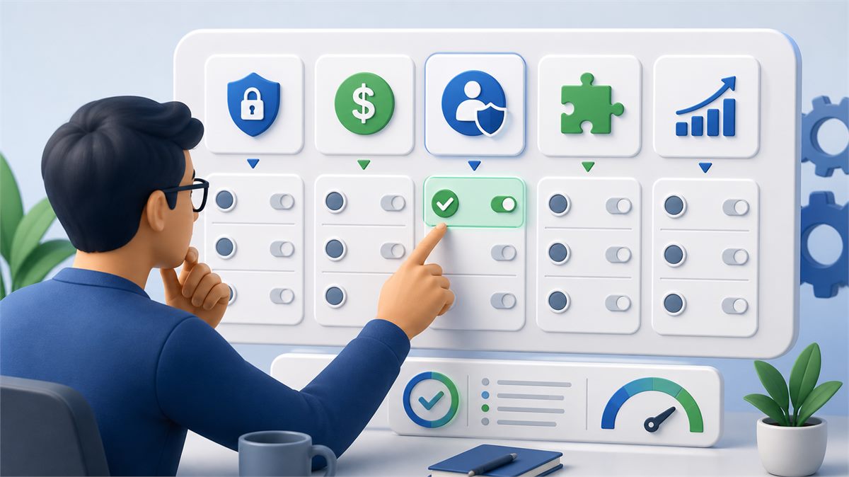 Como escolher ferramentas digitais usando checklist de segurança, utilidade, privacidade e custo-benefício.