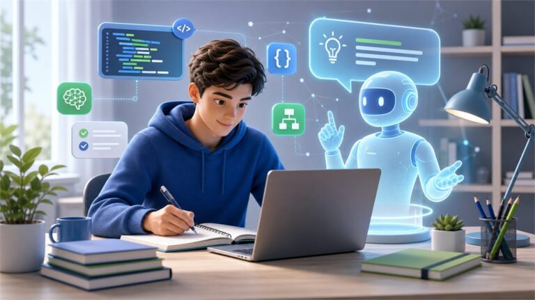 Usar ChatGPT para aprender programação com apoio de IA, estudo guiado e revisão de código.