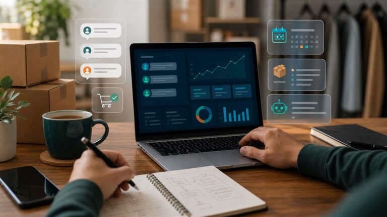 IA para pequenas empresas com painel de atendimento e organização digital