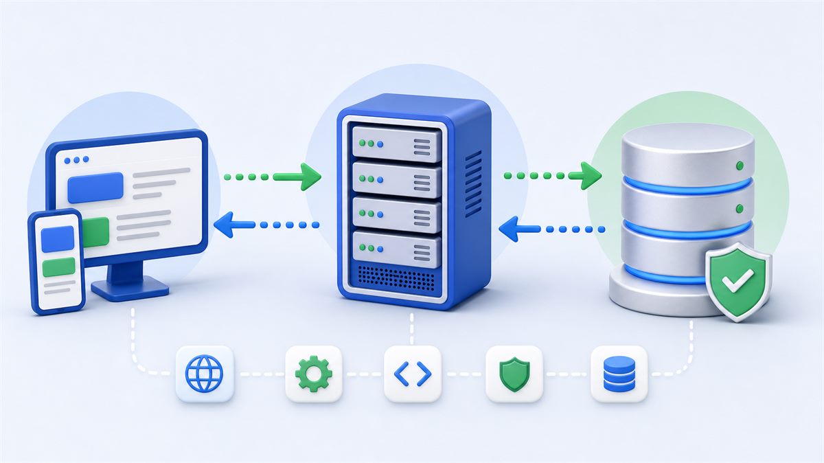 O que é API REST em um diagrama com cliente, servidor, requisições HTTP e banco de dados.